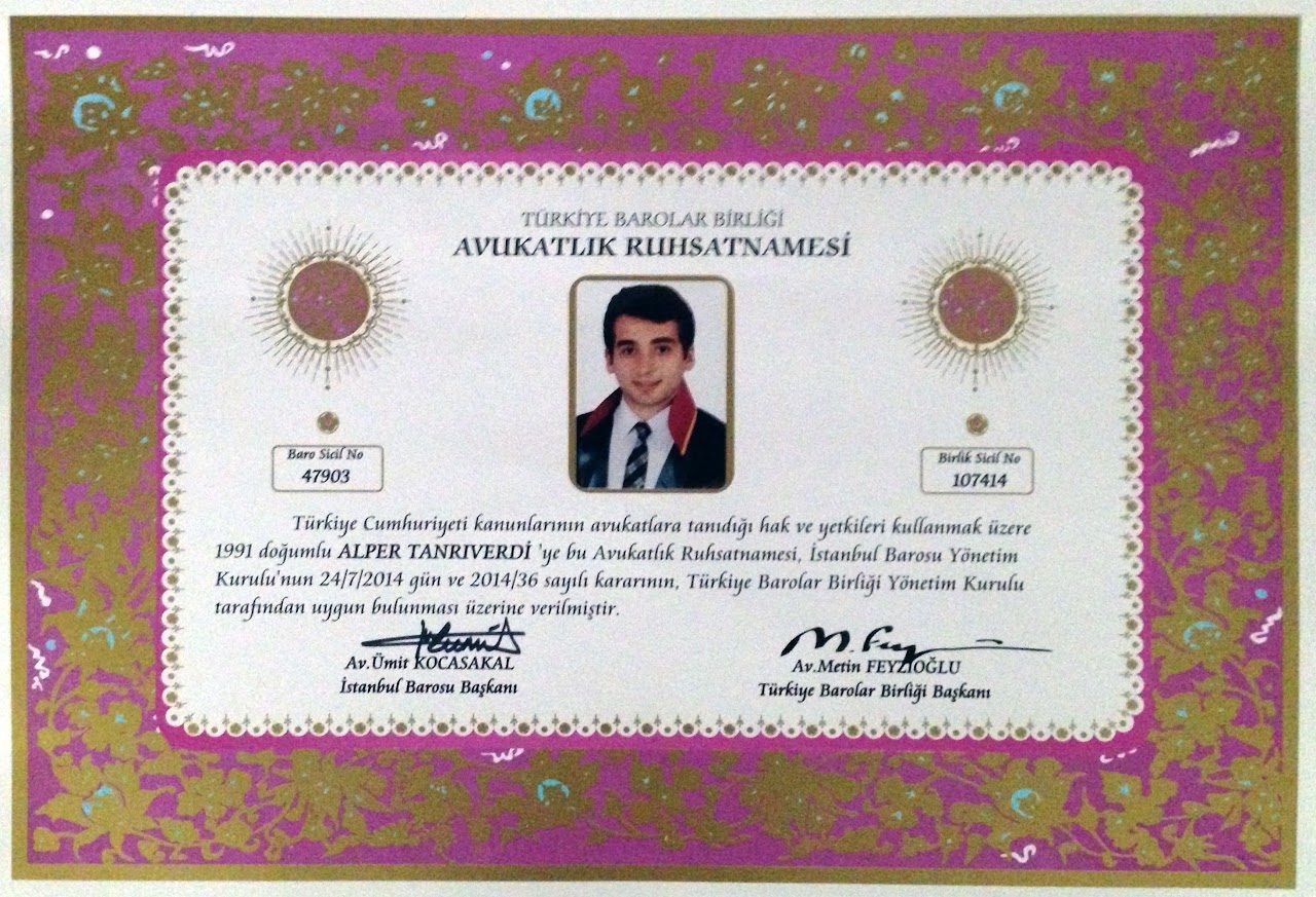 Avukatlık Ruhsatnamesi