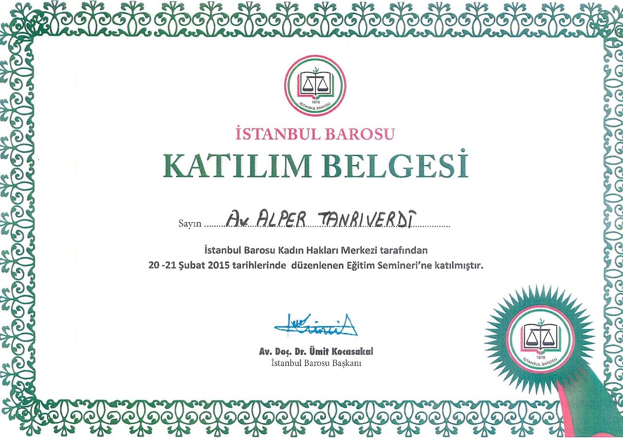 Kadın Hakları Eğitimi Belgesi