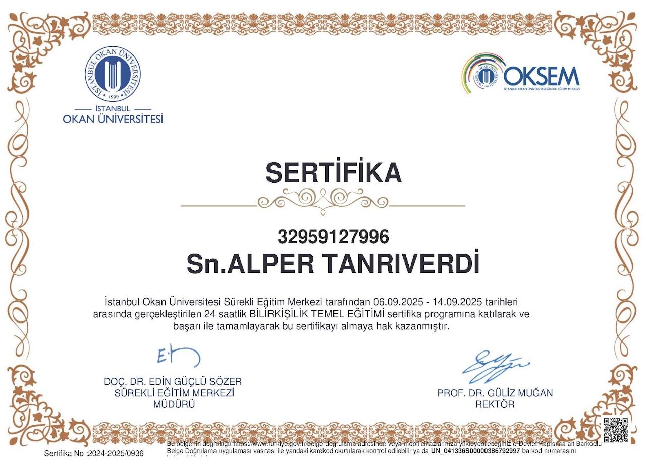 Bilirkişi Sertifikası
