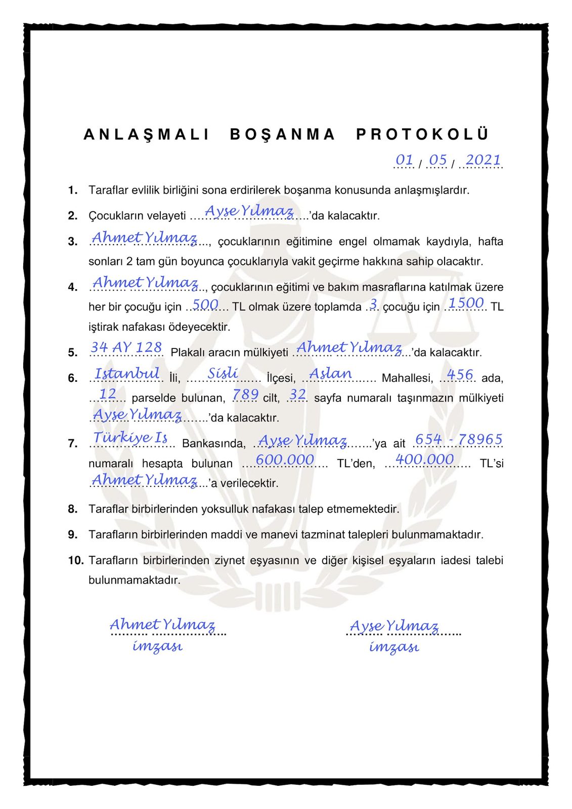 Anlaşmalı Boşanma
